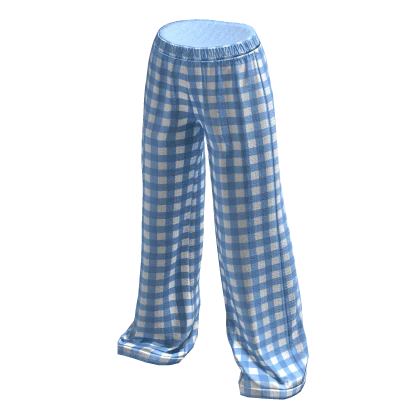 ✨ Preppy Blue Check Pants Gingham Igari Jumino