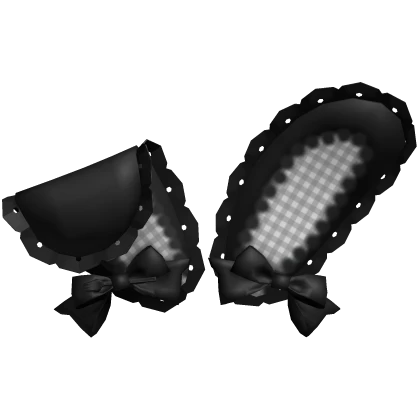 Cute Black Lace Bunny Ears w/ Bows