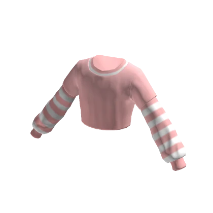 Crop Pink Striped Under Sweater  