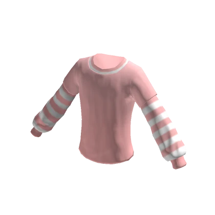 Pink Striped Under Sweater  