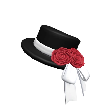 ୨୧: kawaii gothic doll top hat with red roses 