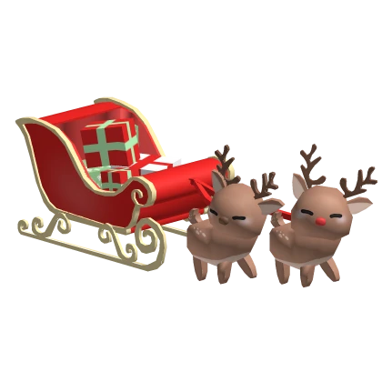 Cute Reindeer Sleigh Back Buddy