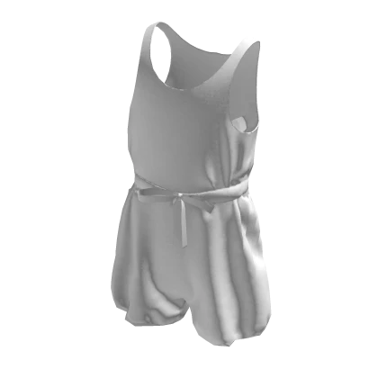 White Sleeveless Romper 