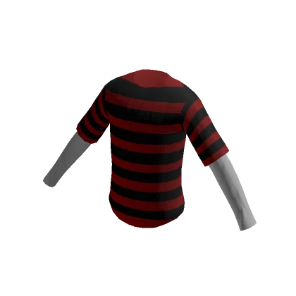 Classic Layered Shirt with Red and Black Stripes