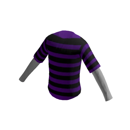 Classic Layered Shirt w/ Purple and Black Stripes