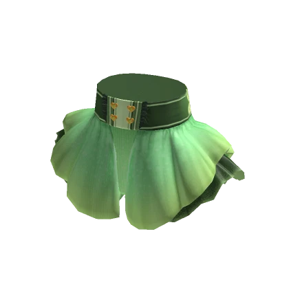 Green Ruffled Party Skirt