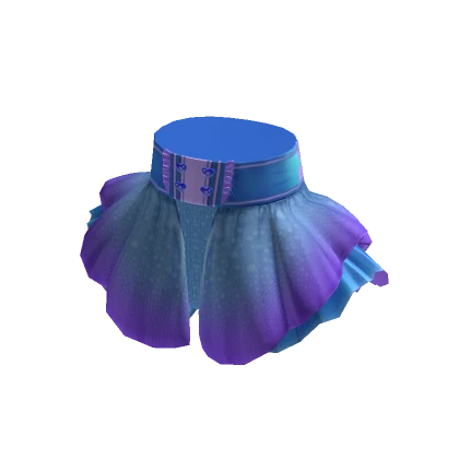 Blue & Purple Ruffled Party Skirt