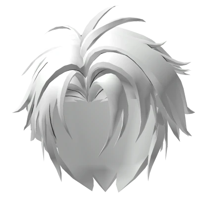 White Middle Parted Emo Hair