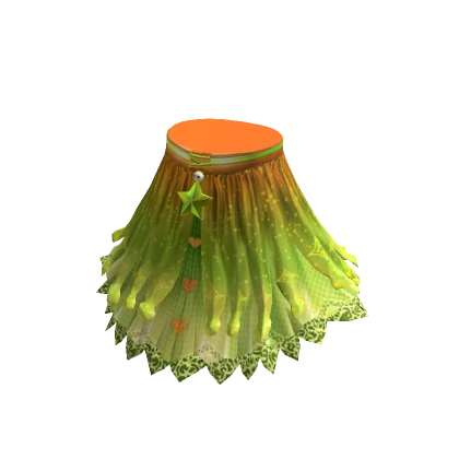 Frilly Layered Skirt Greenish Yellow