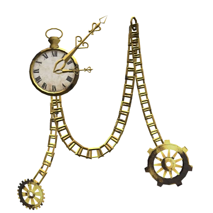 Steampunk pocket watch - gold