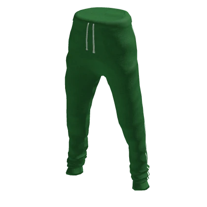 Casual Joggers Green w/ White Stripe