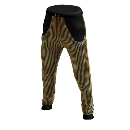 Casual Joggers Gold & Black Pinstripe