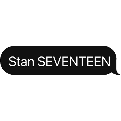 Stan SEVENTEEN KPOP Text chat bubble message