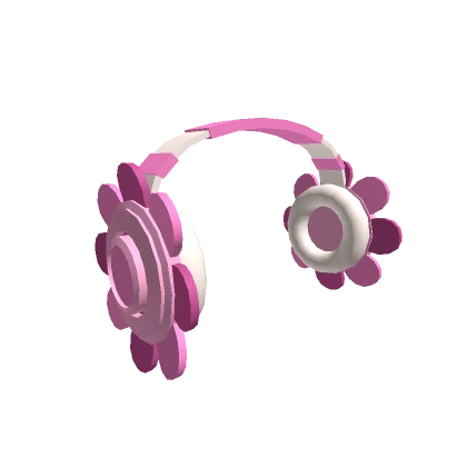 Pink Flower Headphones