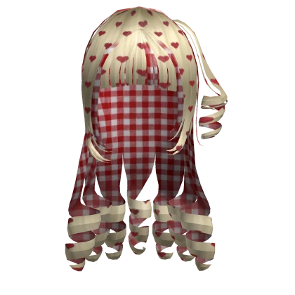 ʚ red plaid blonde curly igari heisei hearts hair