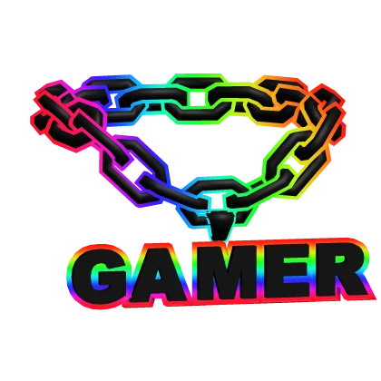 GAMER cartoony rainbow chain necklace