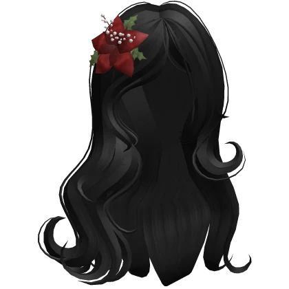 ♡ christmas flower flowy swirls in black