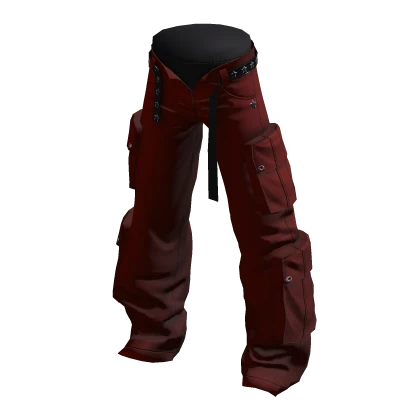 Y2K Baggy Cargoes Blood Moon