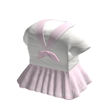 ꒰♡꒱ kawaii soft maid school outfit | white pink