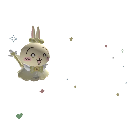 Magical Chiikawa Aura Usagi with stars