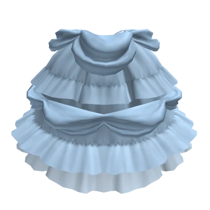 Ruffled Bustle Skirt in Light Blue