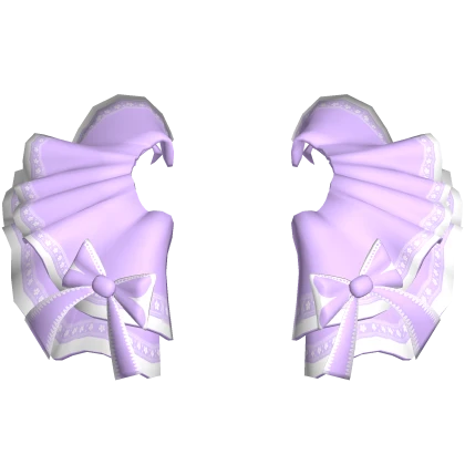 Ruffles Lavender Side Hip Accents Bows Skirt Cute