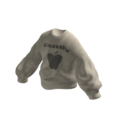 Y2K Oversized Knitted Candy Sweater Beige