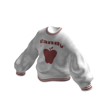 Y2K Oversized Knitted Candy Sweater White