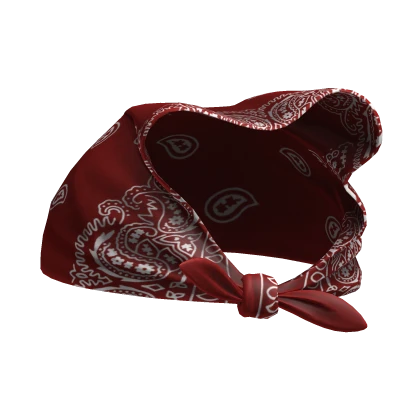 Bandana Red Paisley Durag Tied Headscarf 2000s Y2K