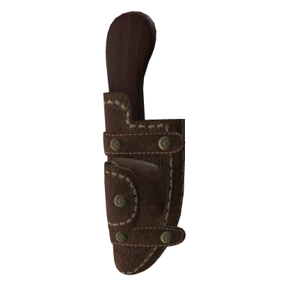Waist Realistic Leather Combat Knife