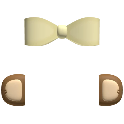 Kawaii Monkey Eats With Yellow Bow Christmas