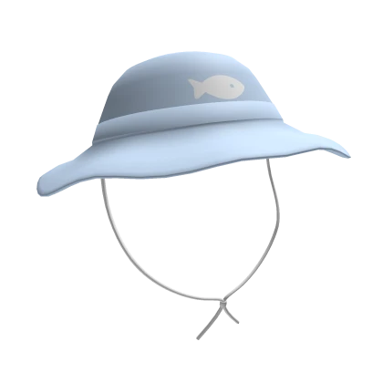 kawaii fishing hat blue (matching)