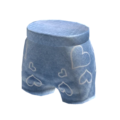 Denim Shorts with Hearts