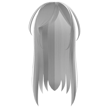 ♰ : long horror protagonist straight hair - white