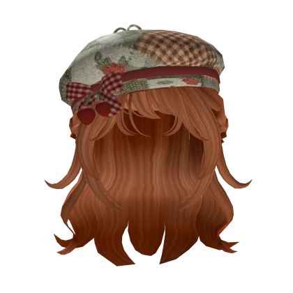 igari mori kei ginger hair with red cherry beret