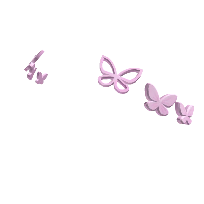 Pink Trendy Butterfly Hair Clips