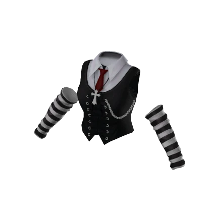 Black and white gothic fashion