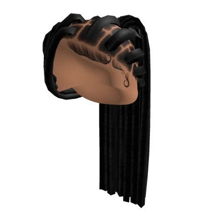 Cornrows Braided Ponytail [Black]