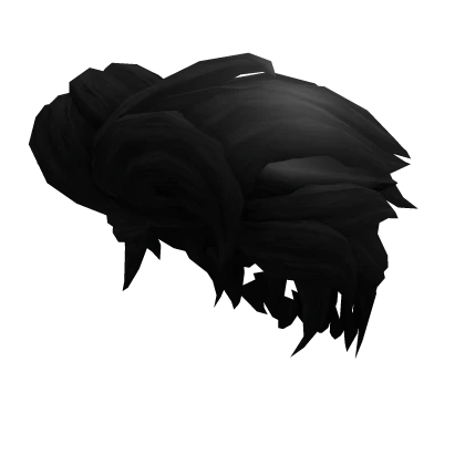 Black Slicked Back Messy Hair