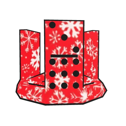 Christmas Winter Red Domino Crown