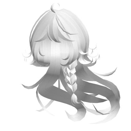 Long Magical Jellyfish Anime Hair in White