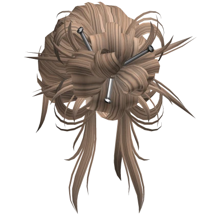 Messy Pulled back Blonde Hair Bun
