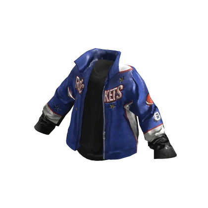 💜 Varsity Baseball Bomber Jacket_Blue