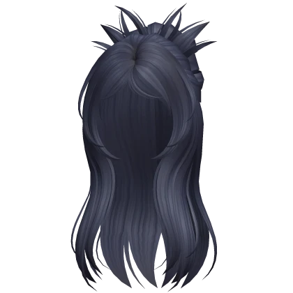 long y2k igari vamp punk spiked emo hair blue