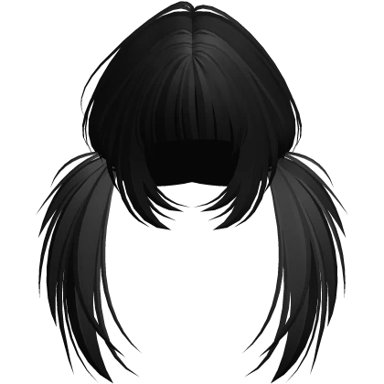 y2k cyber punk emo mori kei rock pigtails black