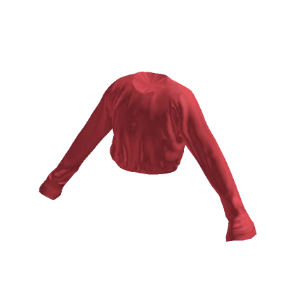 Long Sleeve Crop Sweater - Red