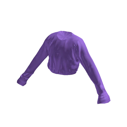 Long Sleeve Crop Sweater - Purple