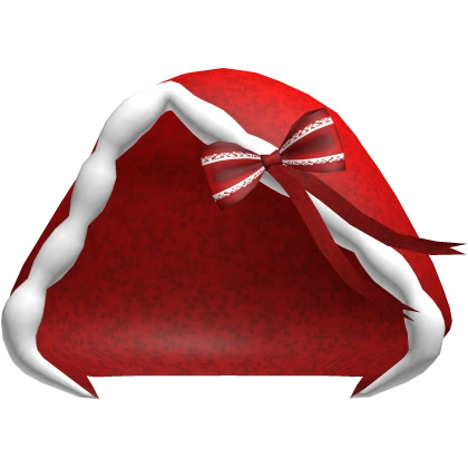 Cute Christmas Winter Hood with bow - Red