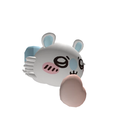 Chiikawa flying momonga with peach