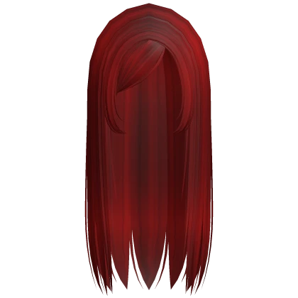 ☆ y2k straight gyaru emo side part red
